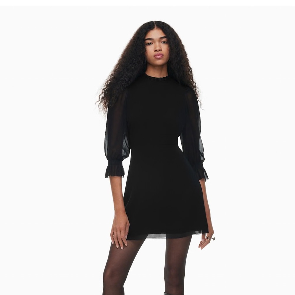 Wilfred Black Swept Mini Dress